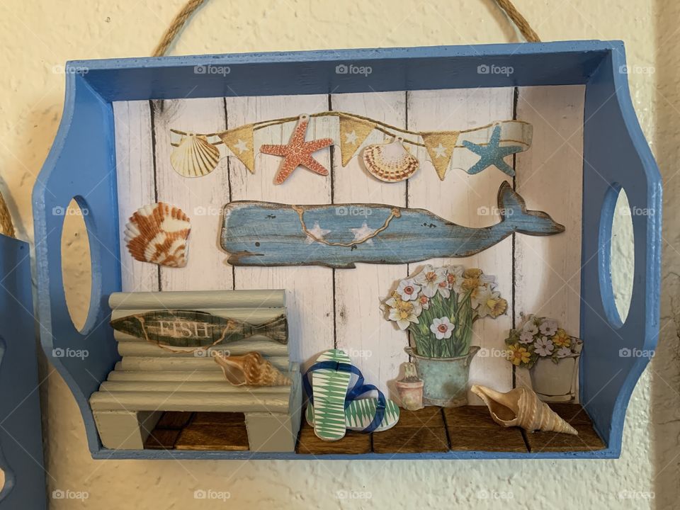 Shadow box by the sea