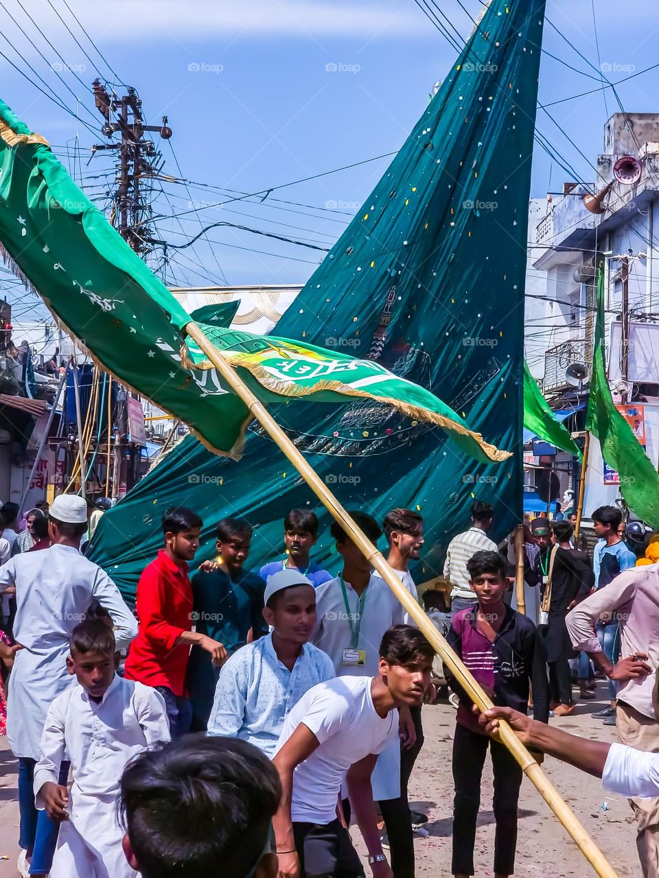 People's gathering for festival