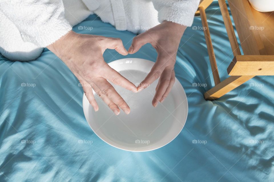 Heart from male hands