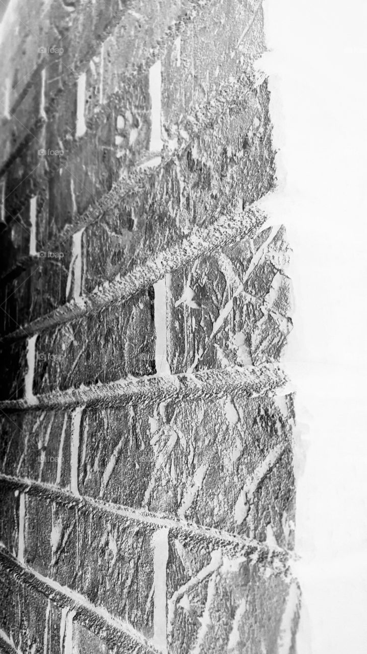 brick wall grayscale negative