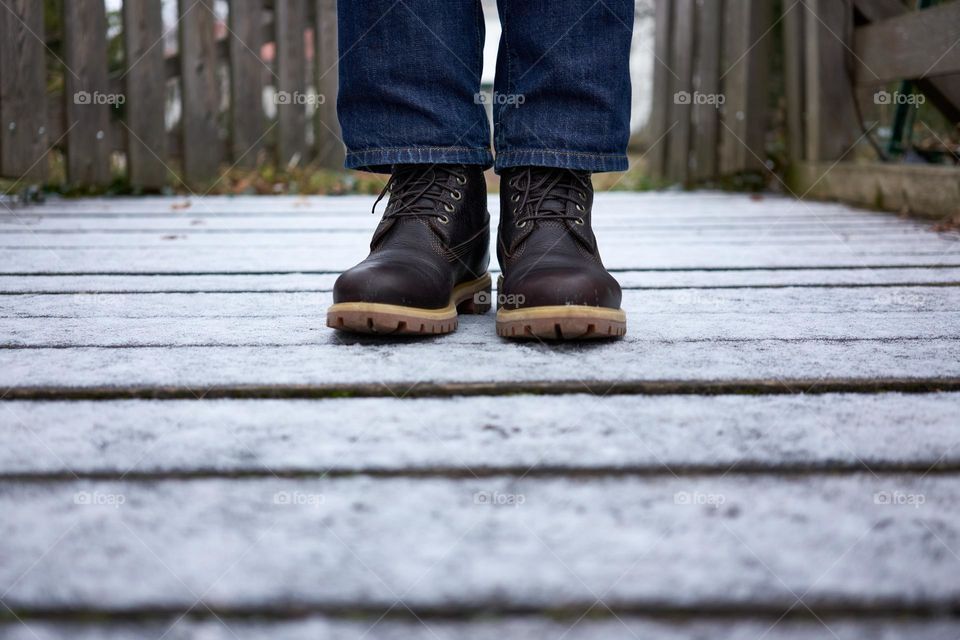 Dark brown all-season men’s work-boots