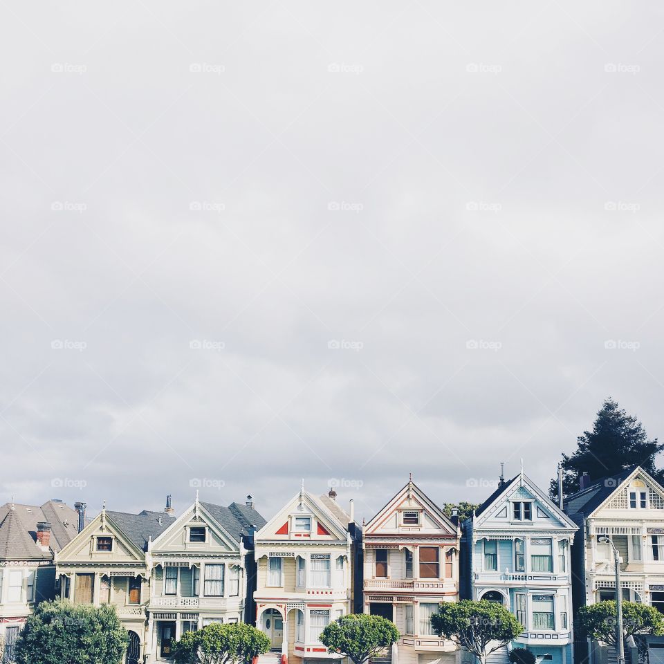 Seven Sisters Victorian houses in Alamo Square