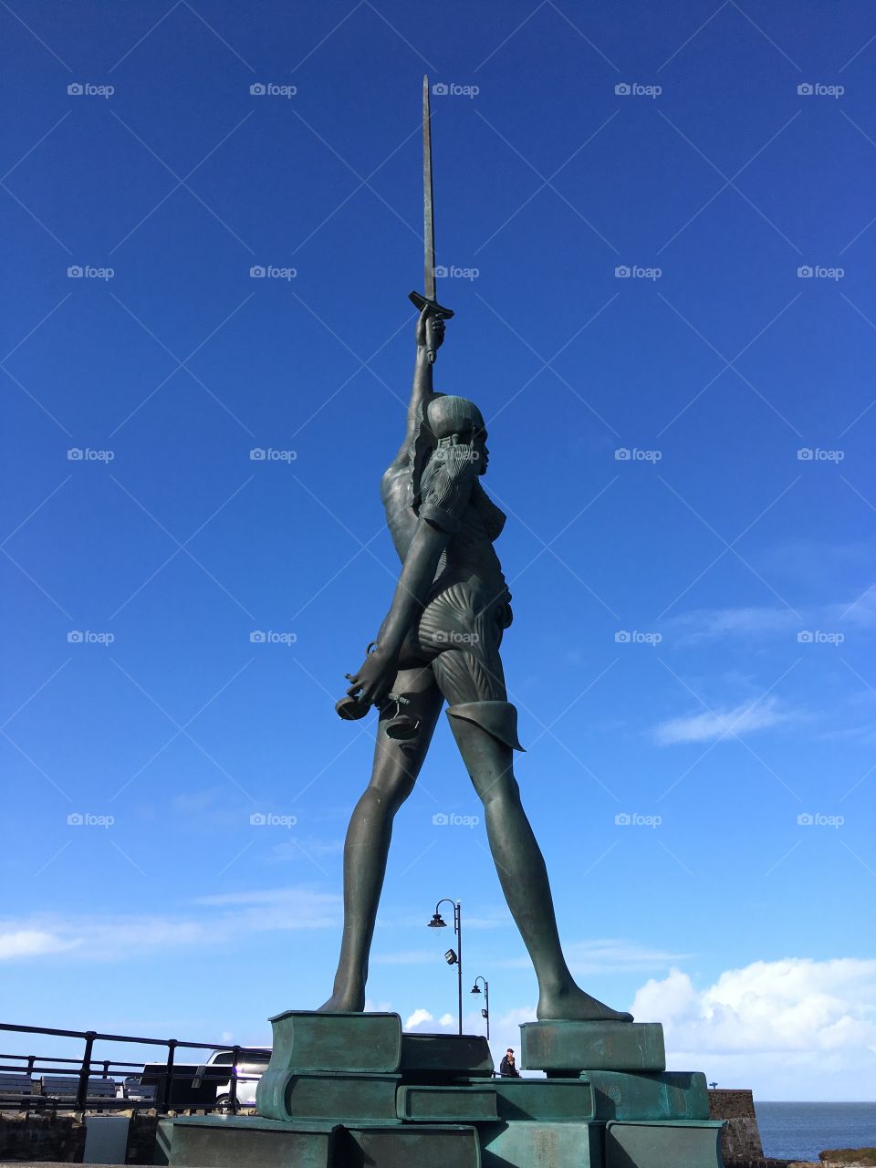 Verity, Art by Damien Hurst - she stands tall on the harbour of Ilfracombe, North Devon - the symbol of Truth and Justice. 