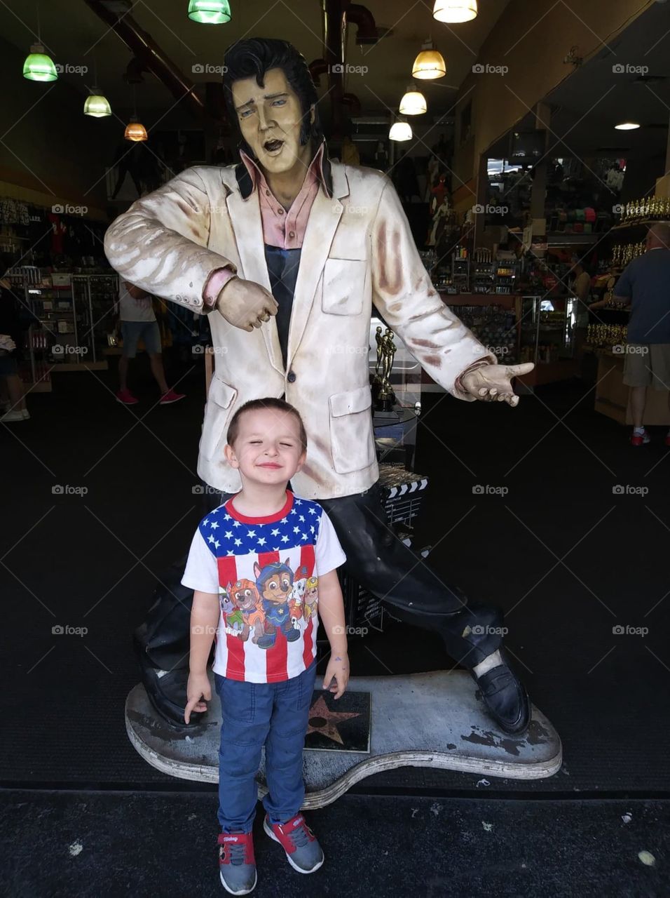 my son with Elvis Presley