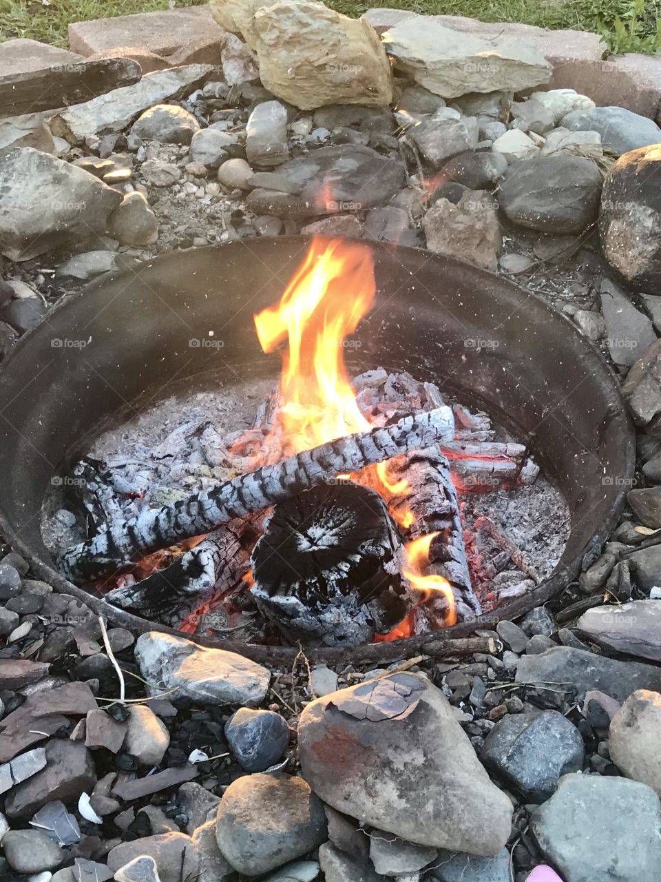 Firepit and flame