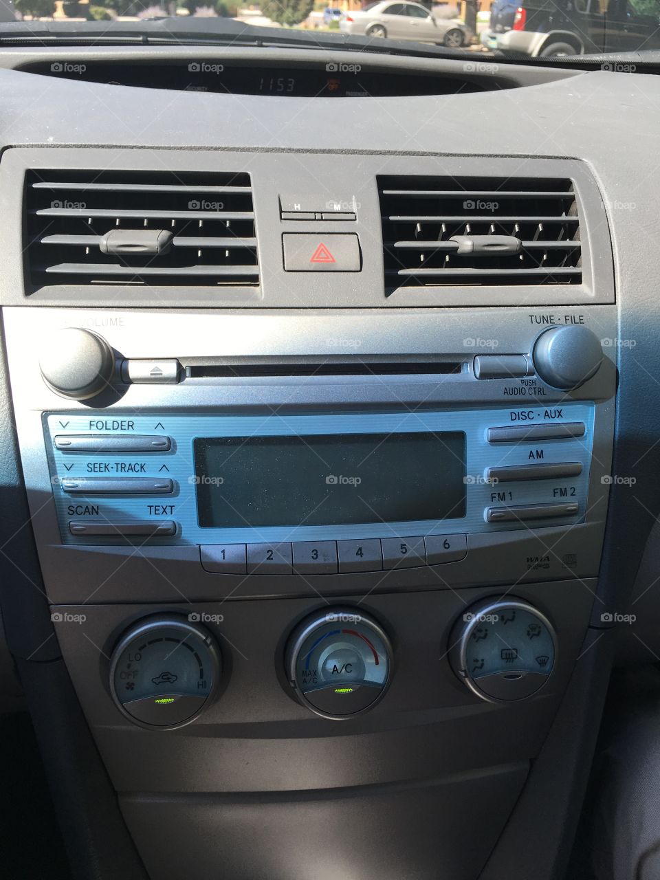 Toyota radio and console 