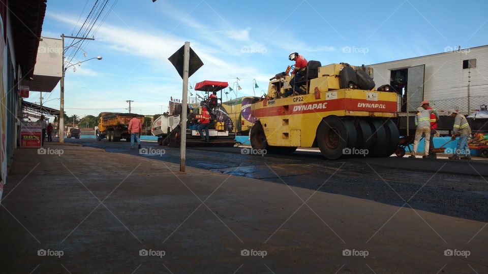 Máquinario asfáltico.