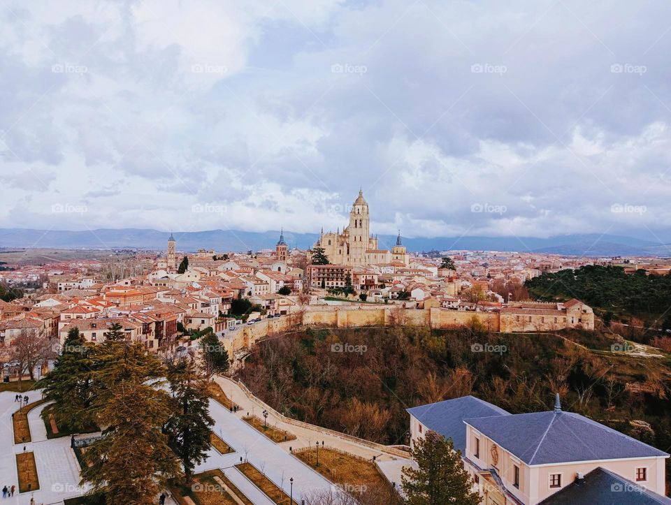 General view of Segovia, Spain