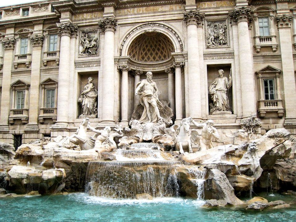 View of trevi fountain