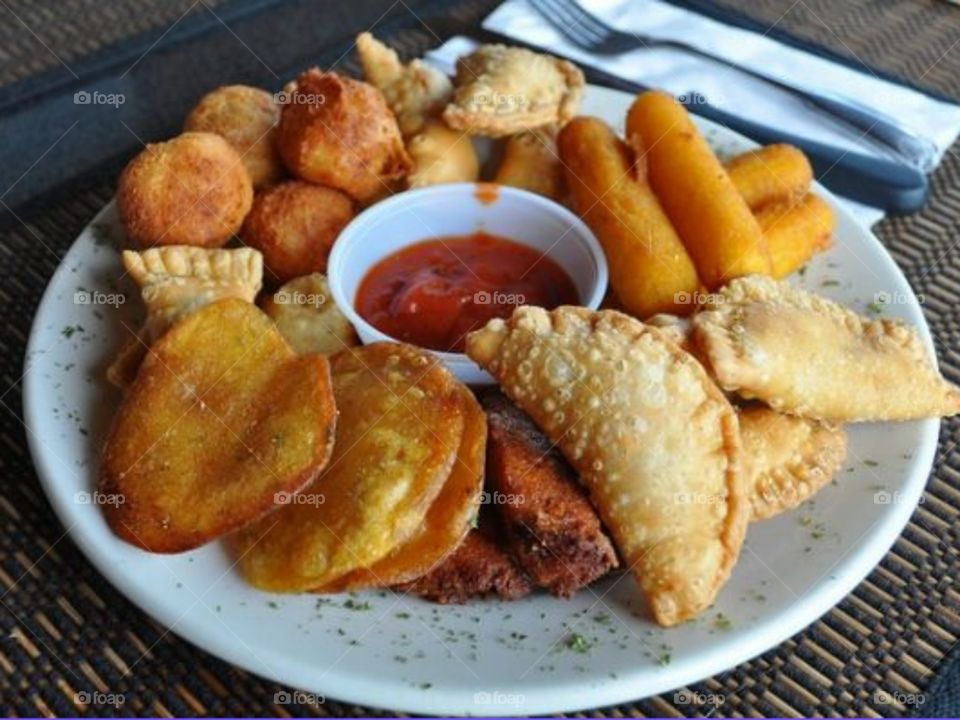 Delicious  fried  food from  Puerto Rico.