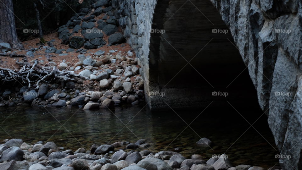 Water under a bridge