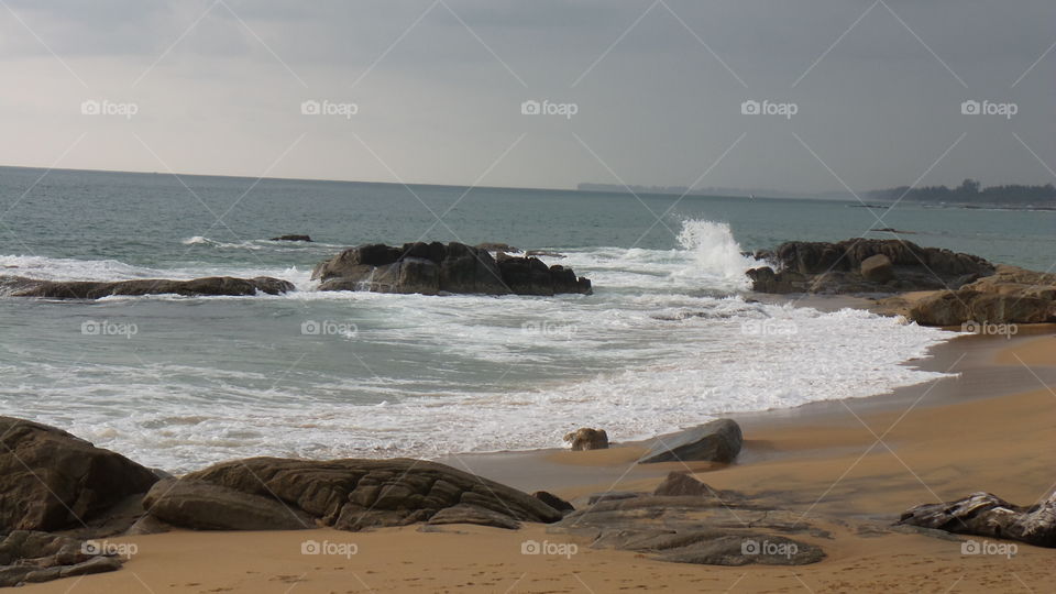 stormy day at the beach