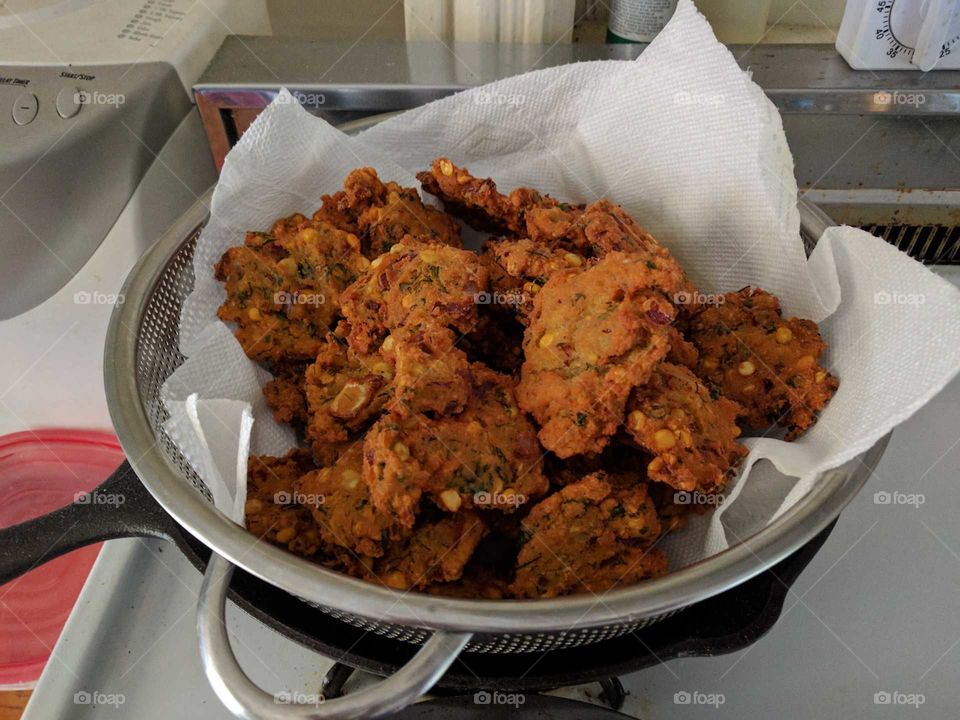 Pakodas, indian savoury snack