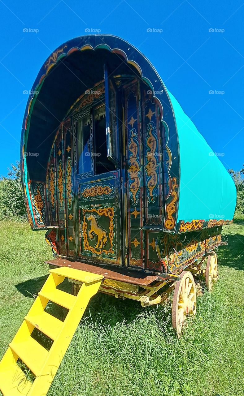 The bygone era going back to basics with this beautiful gypsy caravan