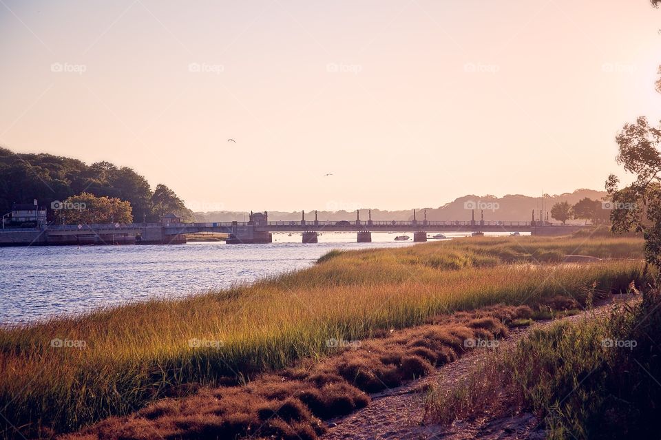 Sunset over the bridge