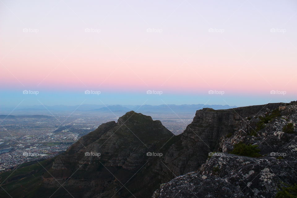 Shades of dusk. Cape Town, South Africa.