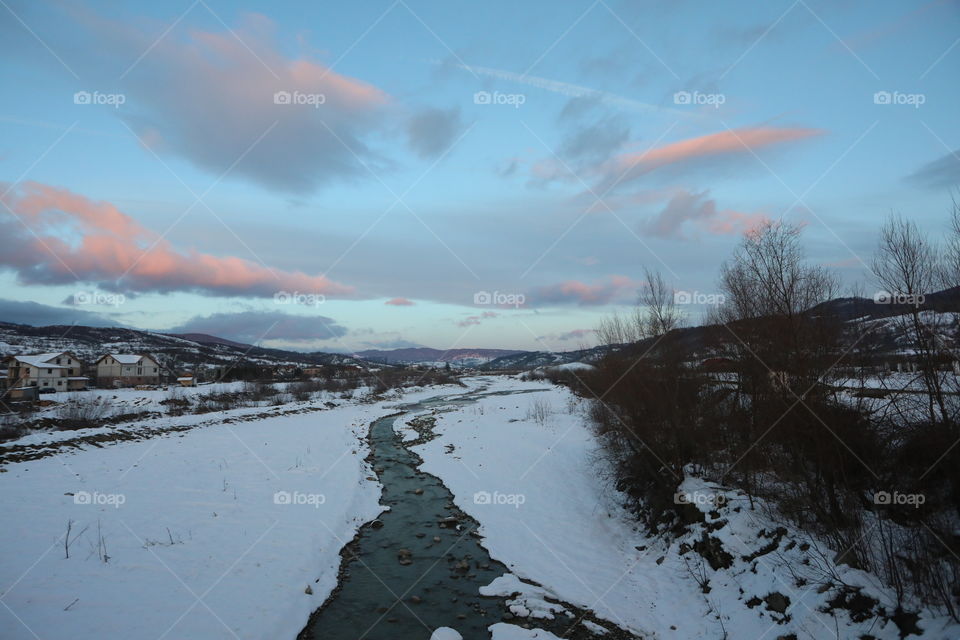 River in winter time