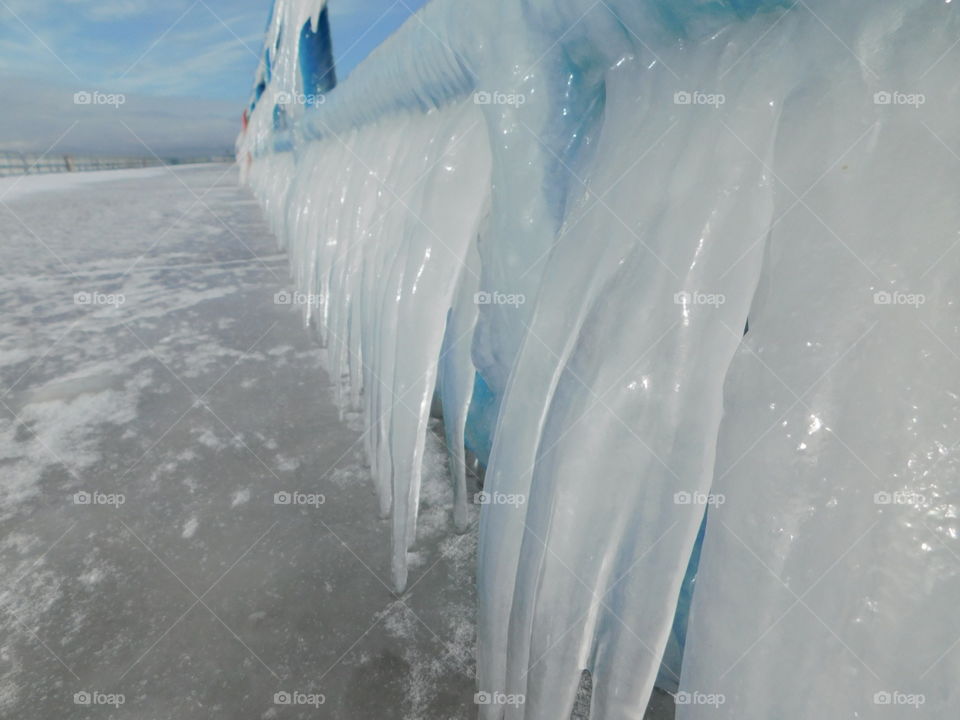 Icy Railing