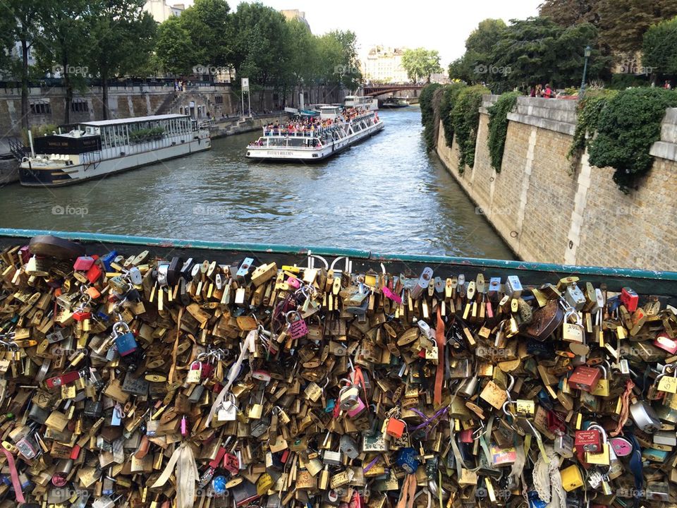 Love Locks on Paris Bridge