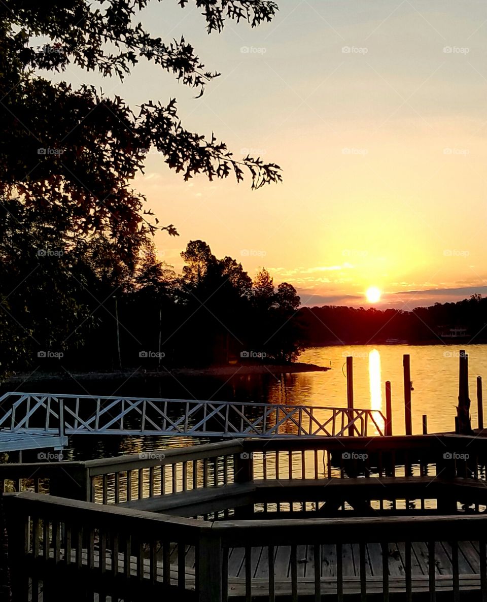 Sunrise by the dock