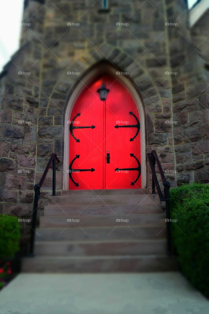 Red Church Doors 
