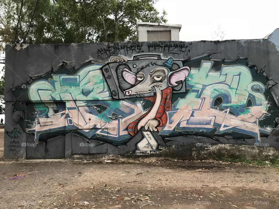 Arte urbano de la ciudad de Rosario, santa fe, argentina. Lugar donde las mentes creativas nunca descansan 