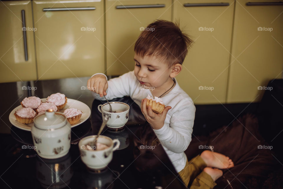 tea with cakes