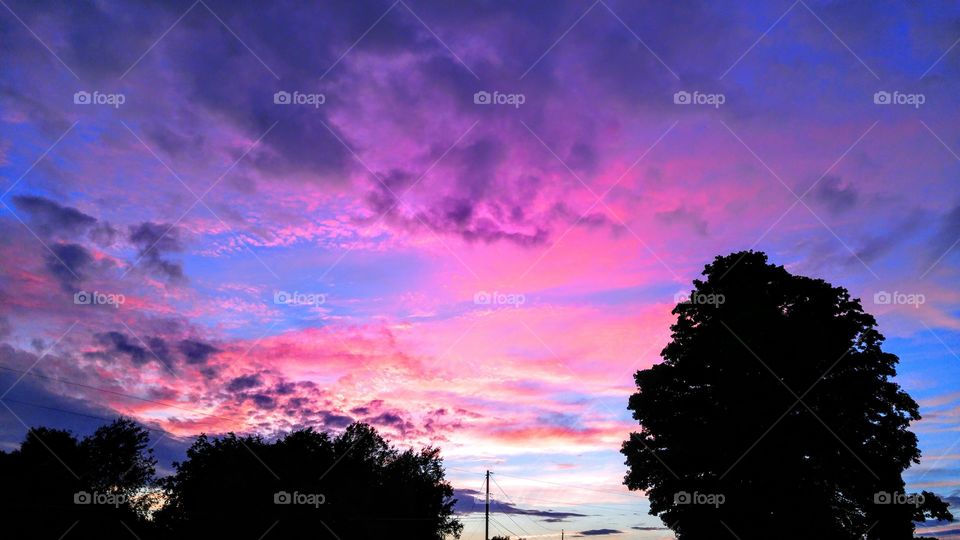 Colorful Sky at Night
