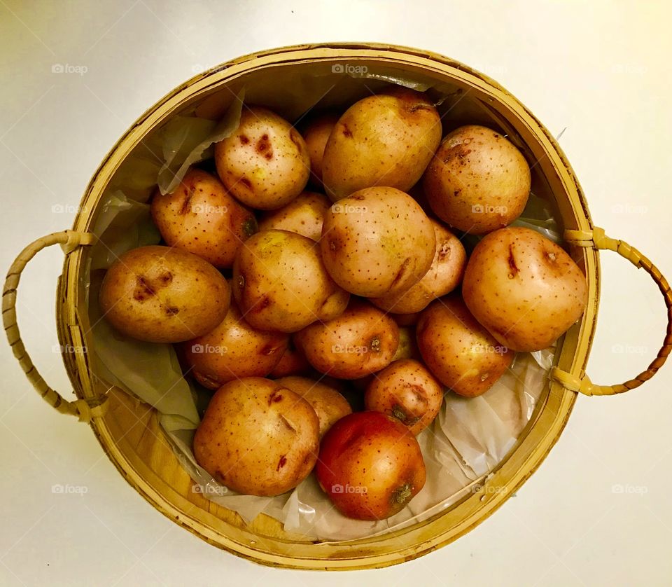 Pink potatoes