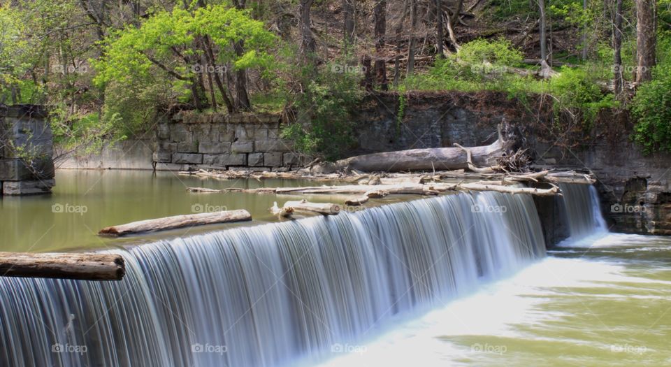 Smooth water flow at in Ohio park