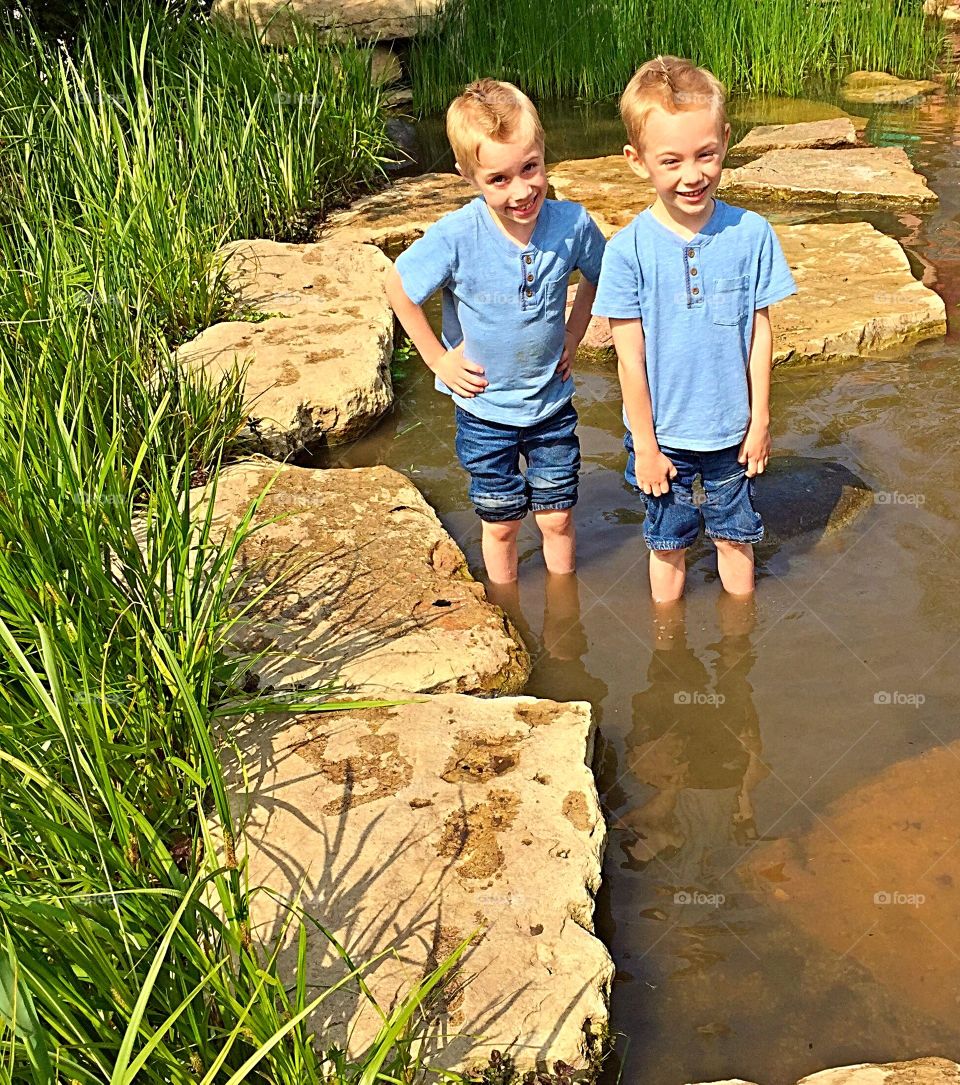 Wading with tadpoles 