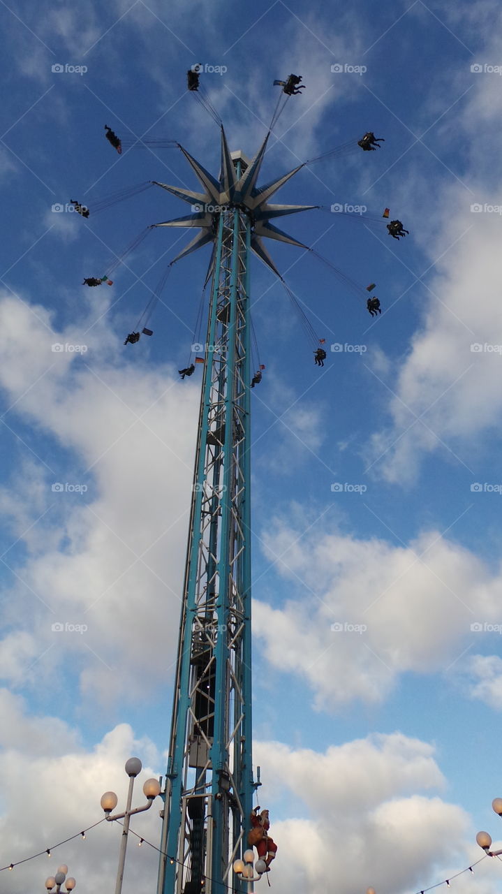 fairground ride. super high. goose fair.  Nottingham . uk
