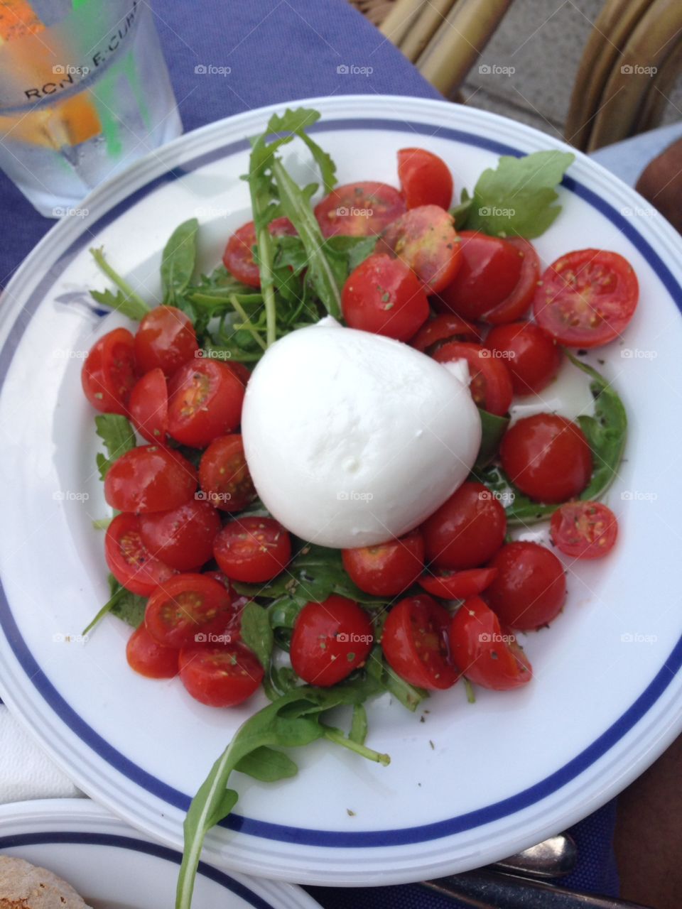 Caprese. Salad tomatoes basil cheese delicious formaggio salad plate lunch fresh 