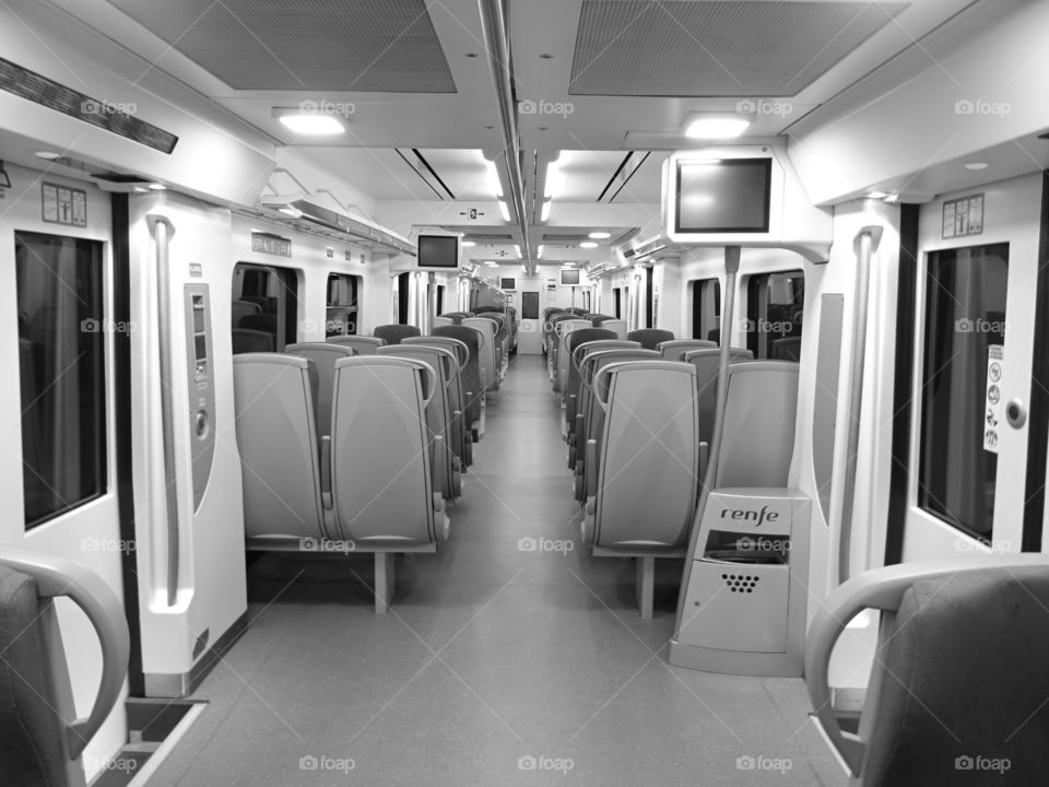 Indoors, Inside, Train, Seat, No Person