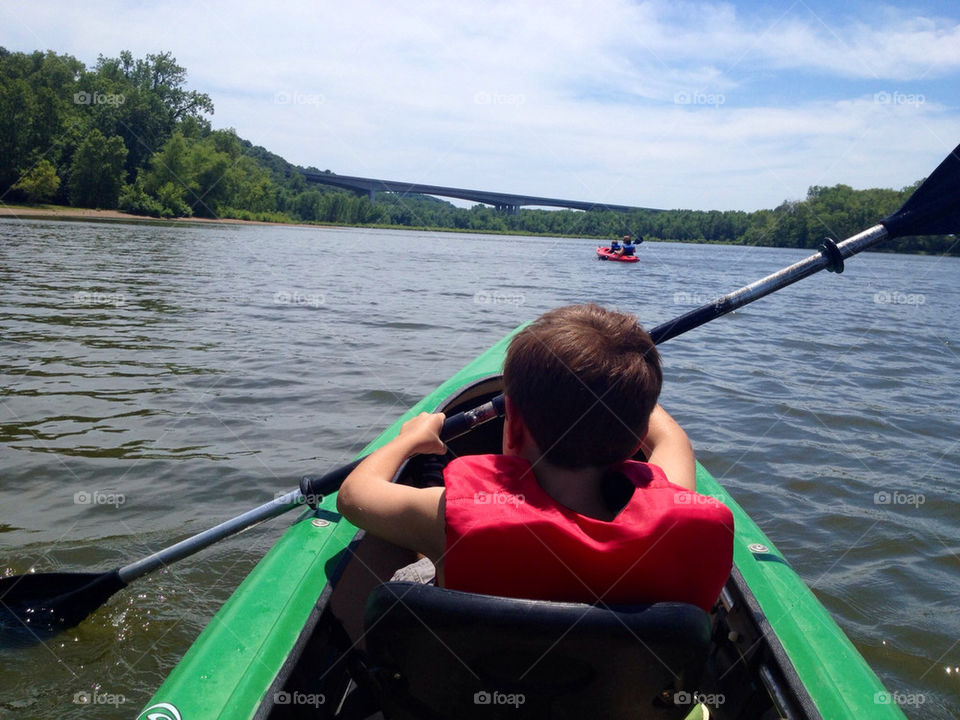 Kayaking on Creve Cour Lake St Louis Missouri