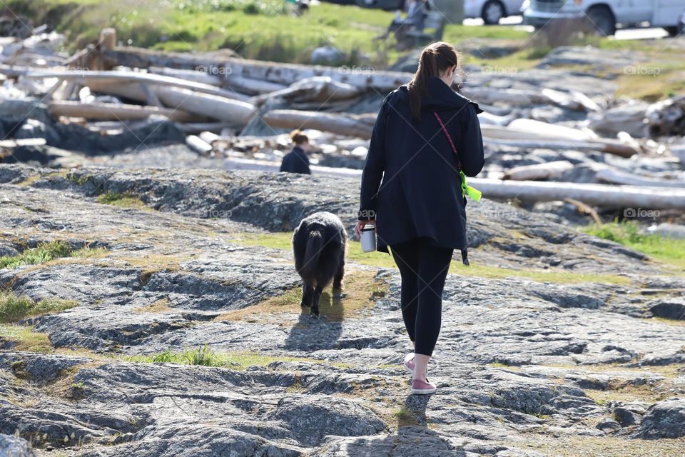 Woman with a dog