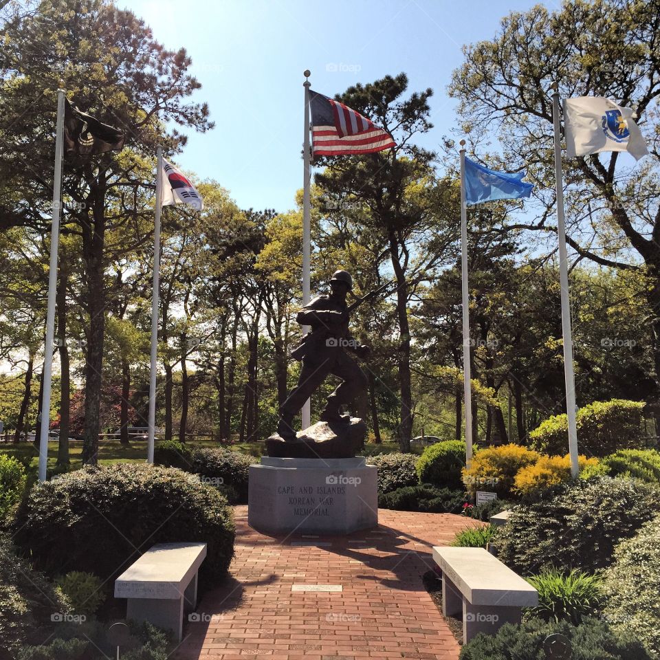 Korean War Memorial. Korean War memorial in Hyannis, MA. Memorial day weekend 2015.