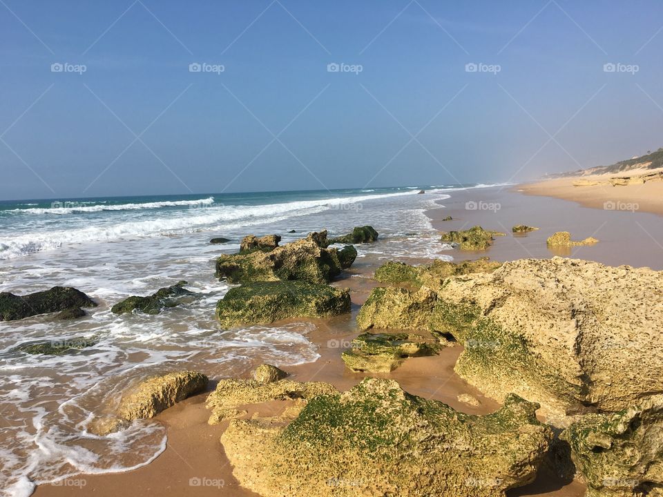 Large Spanish playa in winter