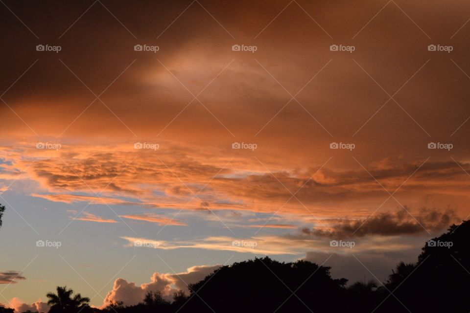 Sunset and clouds