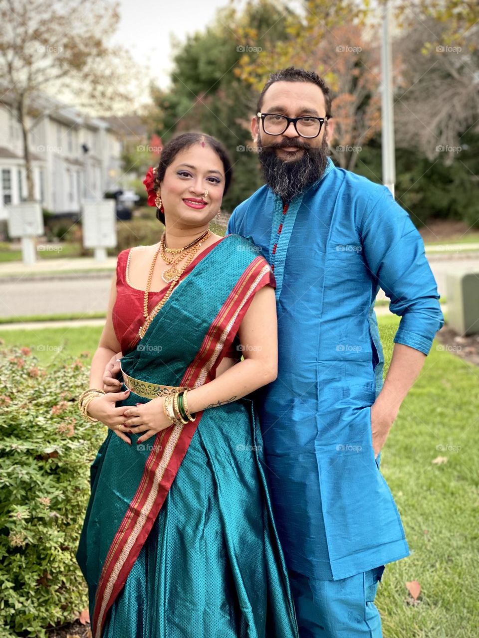 A traditional look together.