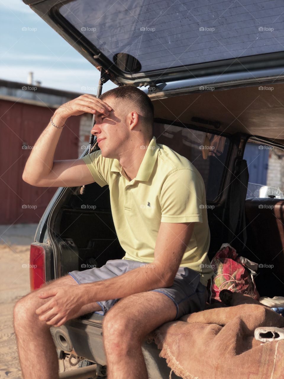 Outdoors man portrait