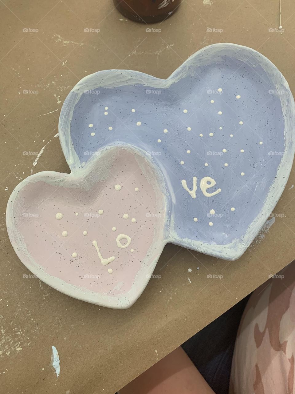 Love in unfired pottery