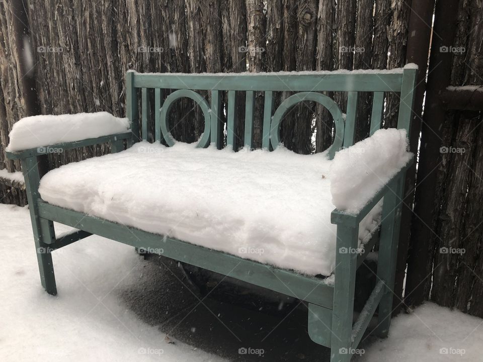 Snowy Bench