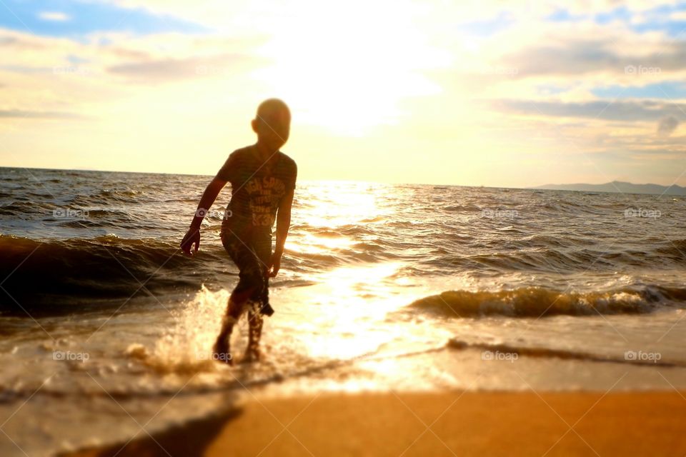 Beautiful sunset, Dongtan beach