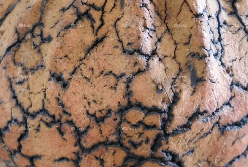 Cracked effect pottery texture
