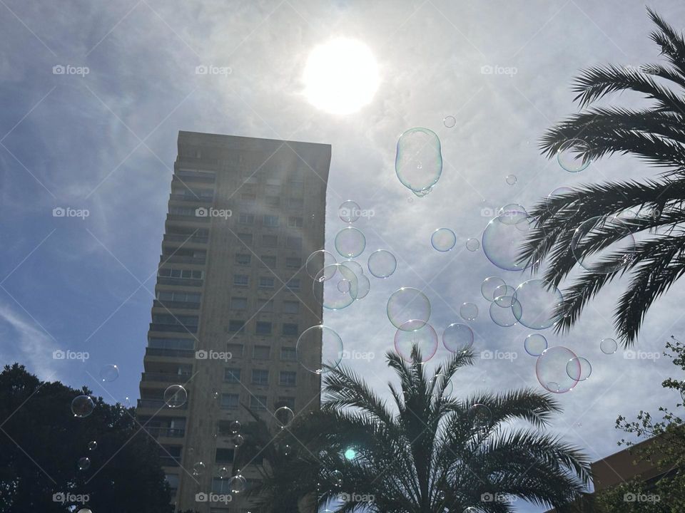 Bubbles#building#sky