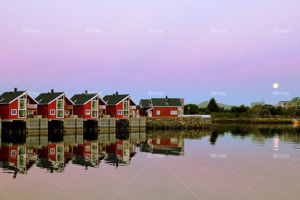 Water reflection in Svolvaer 