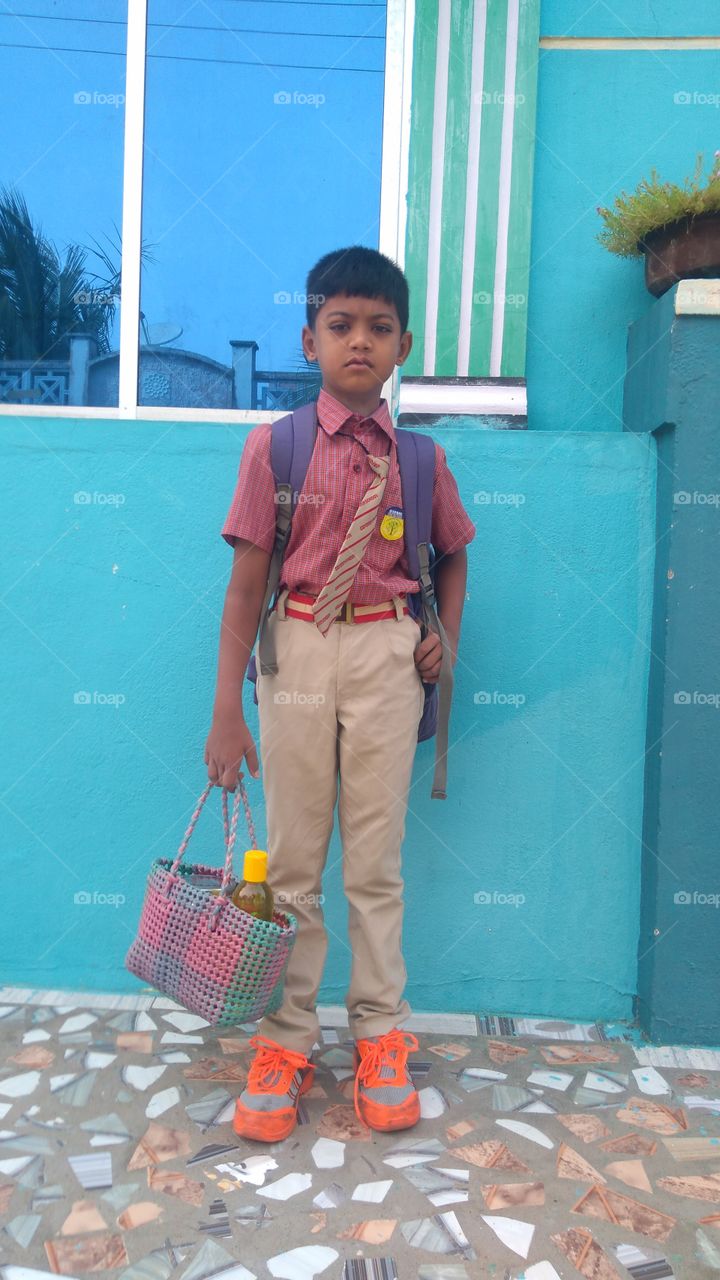 My son go  to school