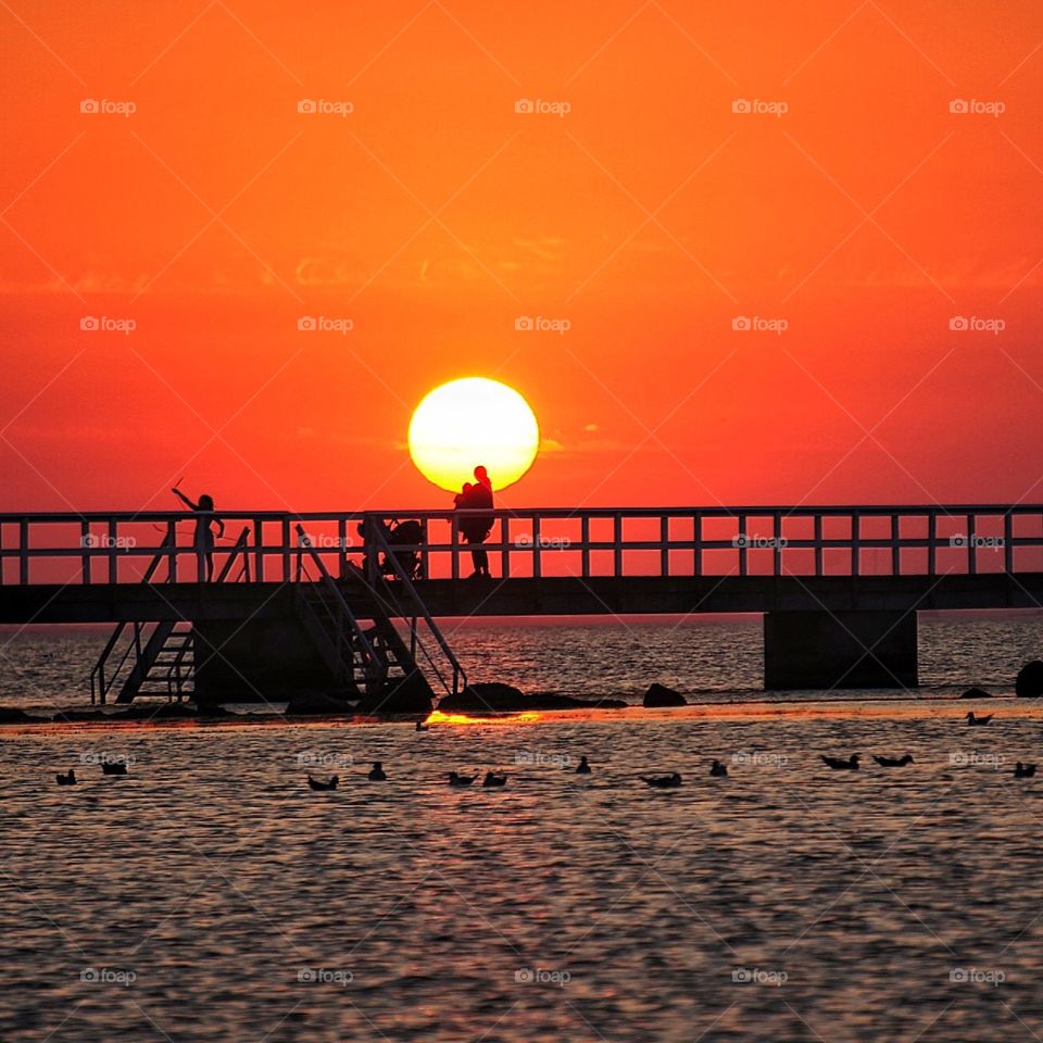 Silhouette in sunset