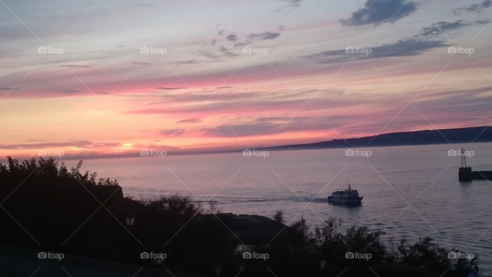 Colorful sky in Marseille